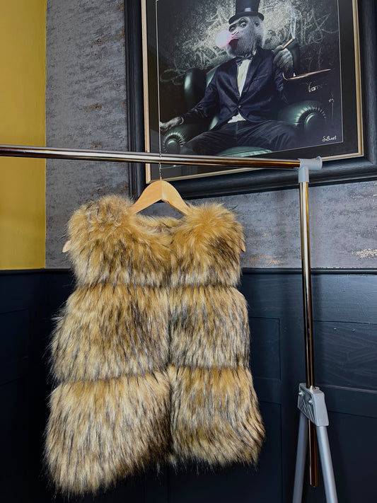Faux Raccoon Fur Gilet