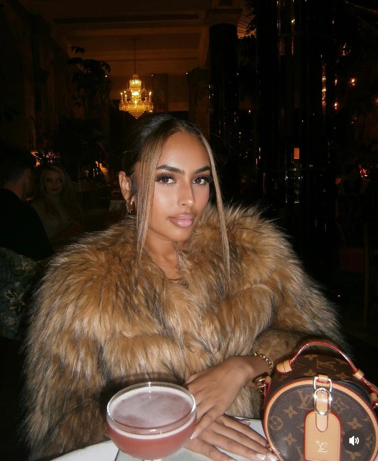 Faux Raccoon Cropped Fur Coat