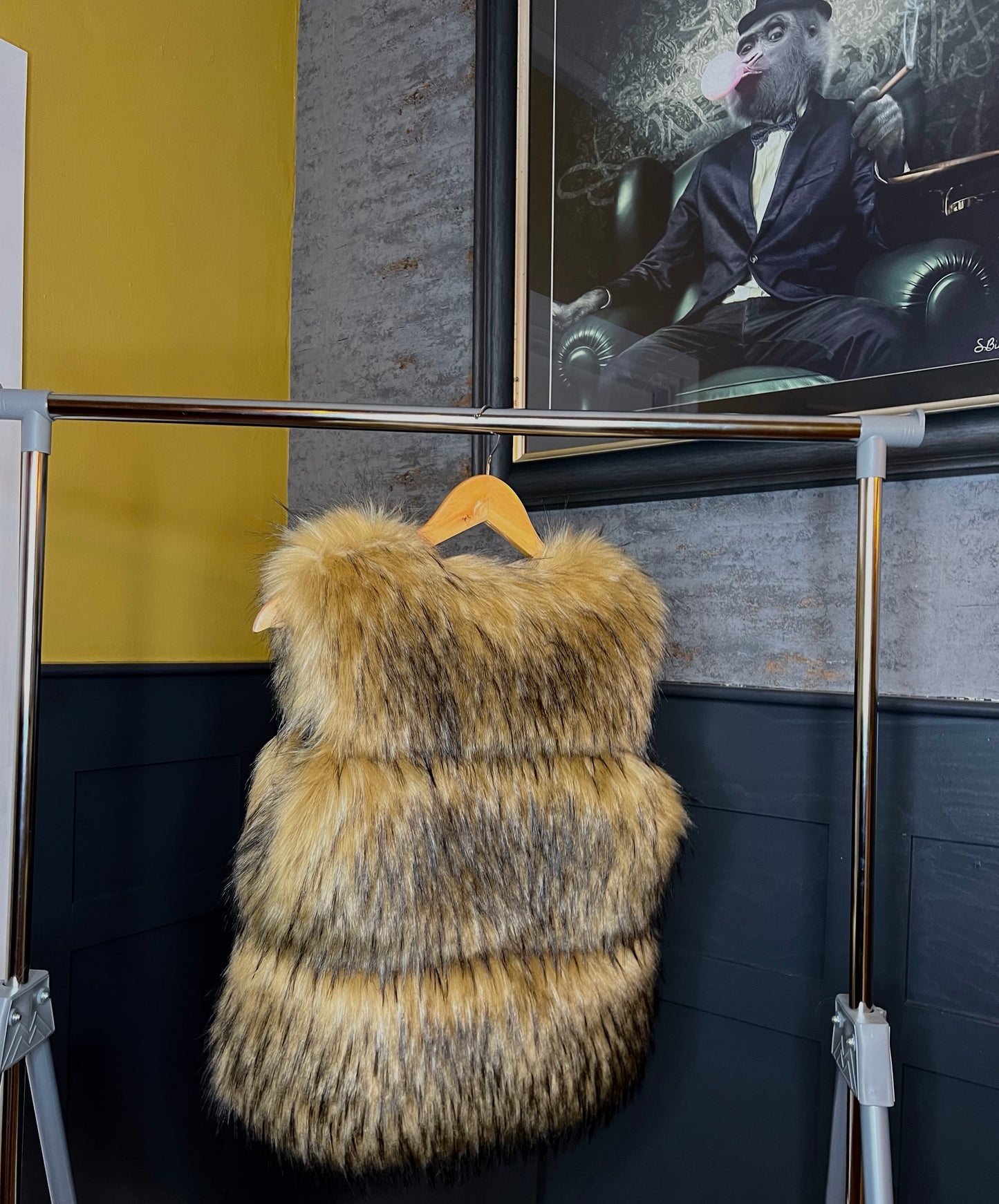 Faux Raccoon Fur Gilet