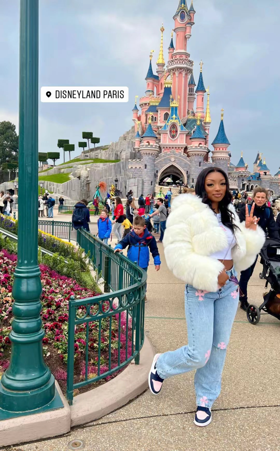 White Cropped Faux Fur Coat